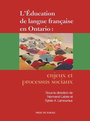 cover image of L'éducation de langue française en Ontario